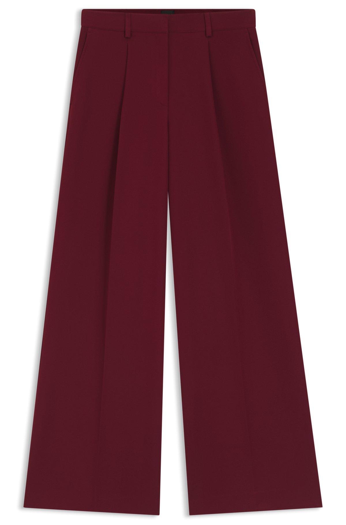 Regular-fit wide-leg pants in stretch fabric Product Image