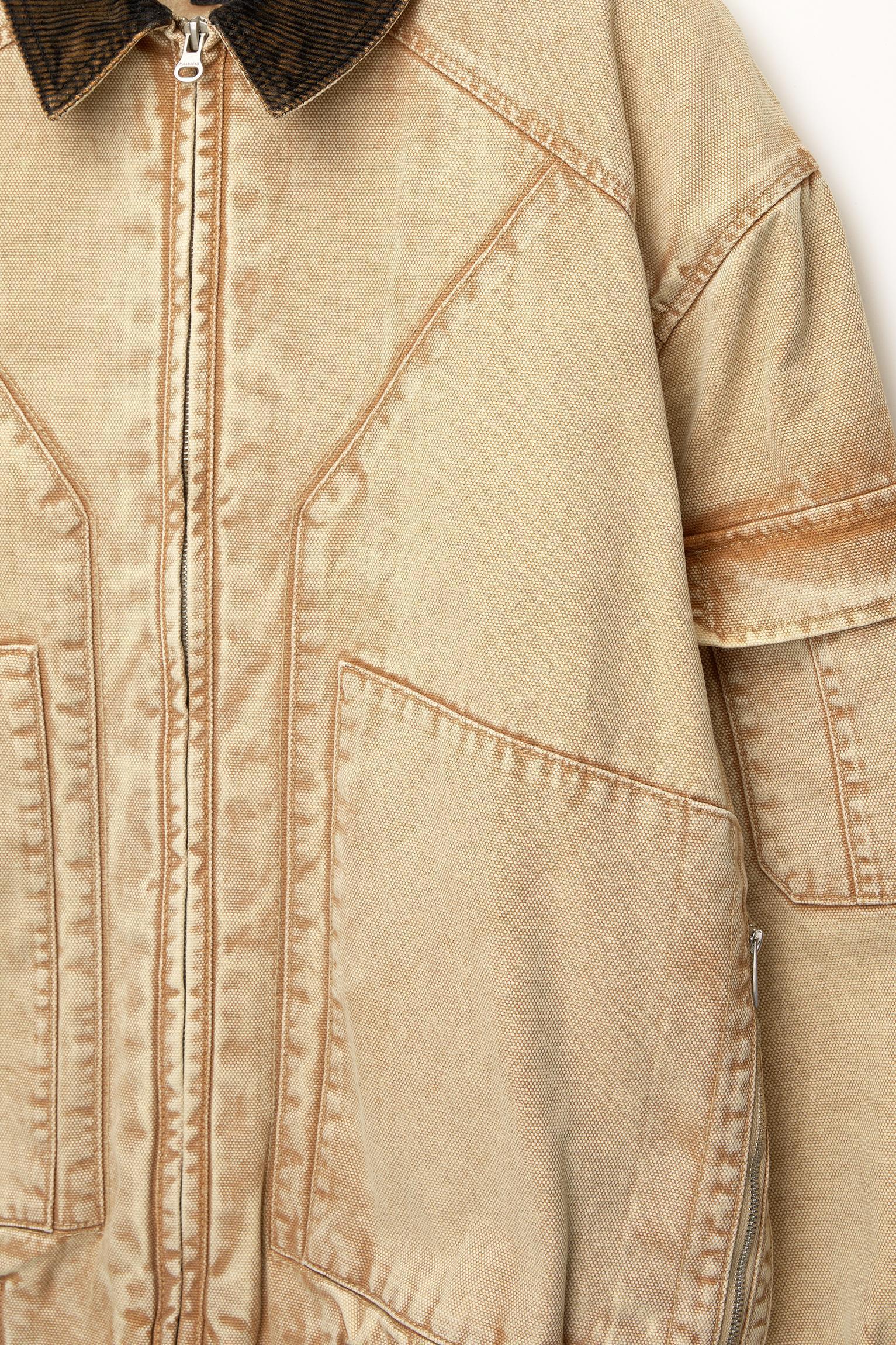 Cotton jacket with corduroy collar Product Image