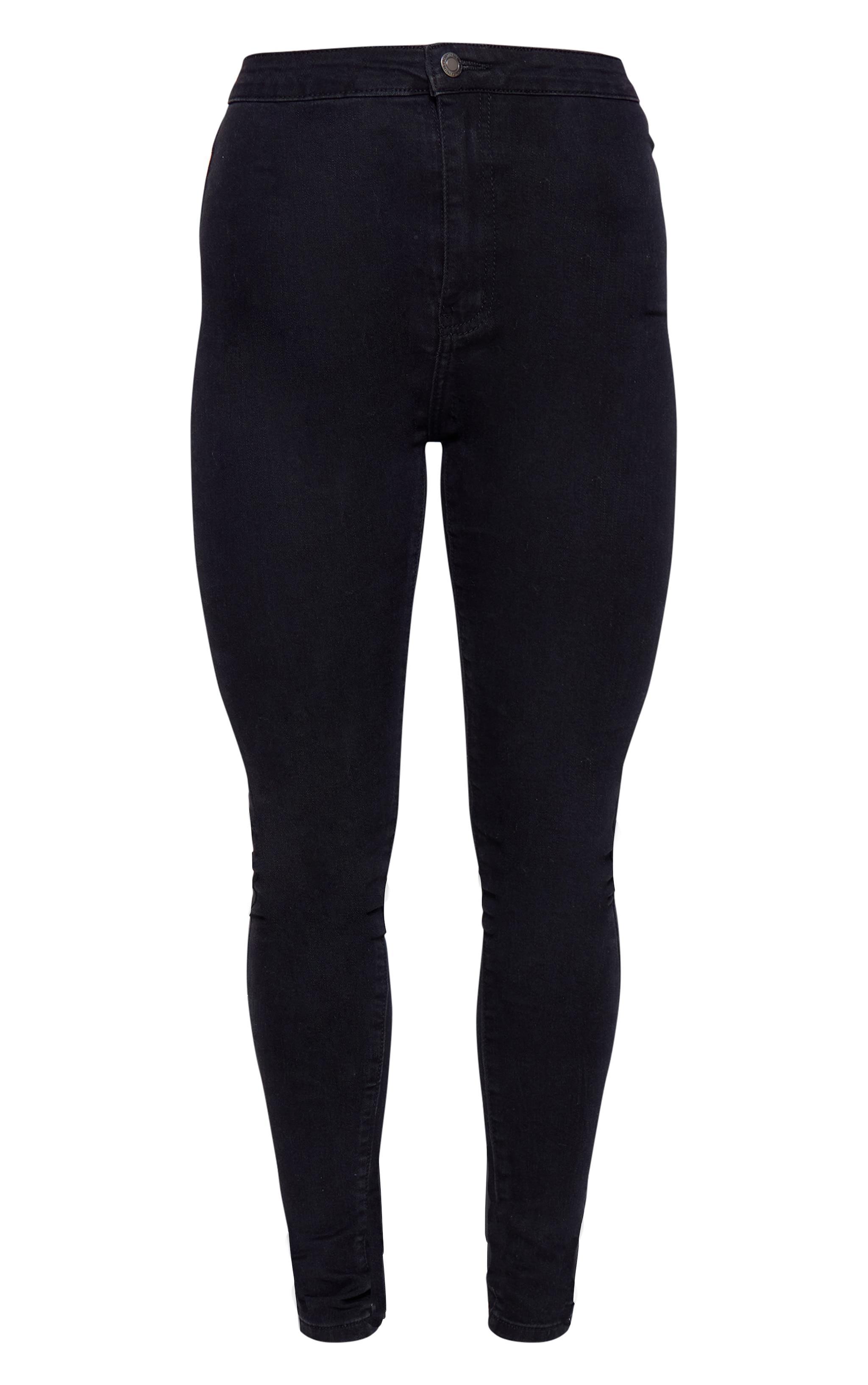 PRETTYLITTLETHING L30 Washed Black Disco Skinny Jeans Product Image