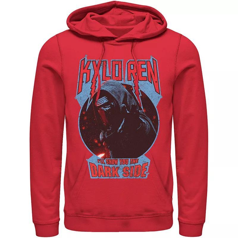 Men's Star Wars Kylo Ren Show You The Dark Side Metal Text Hoodie, Size: Large, Black Product Image