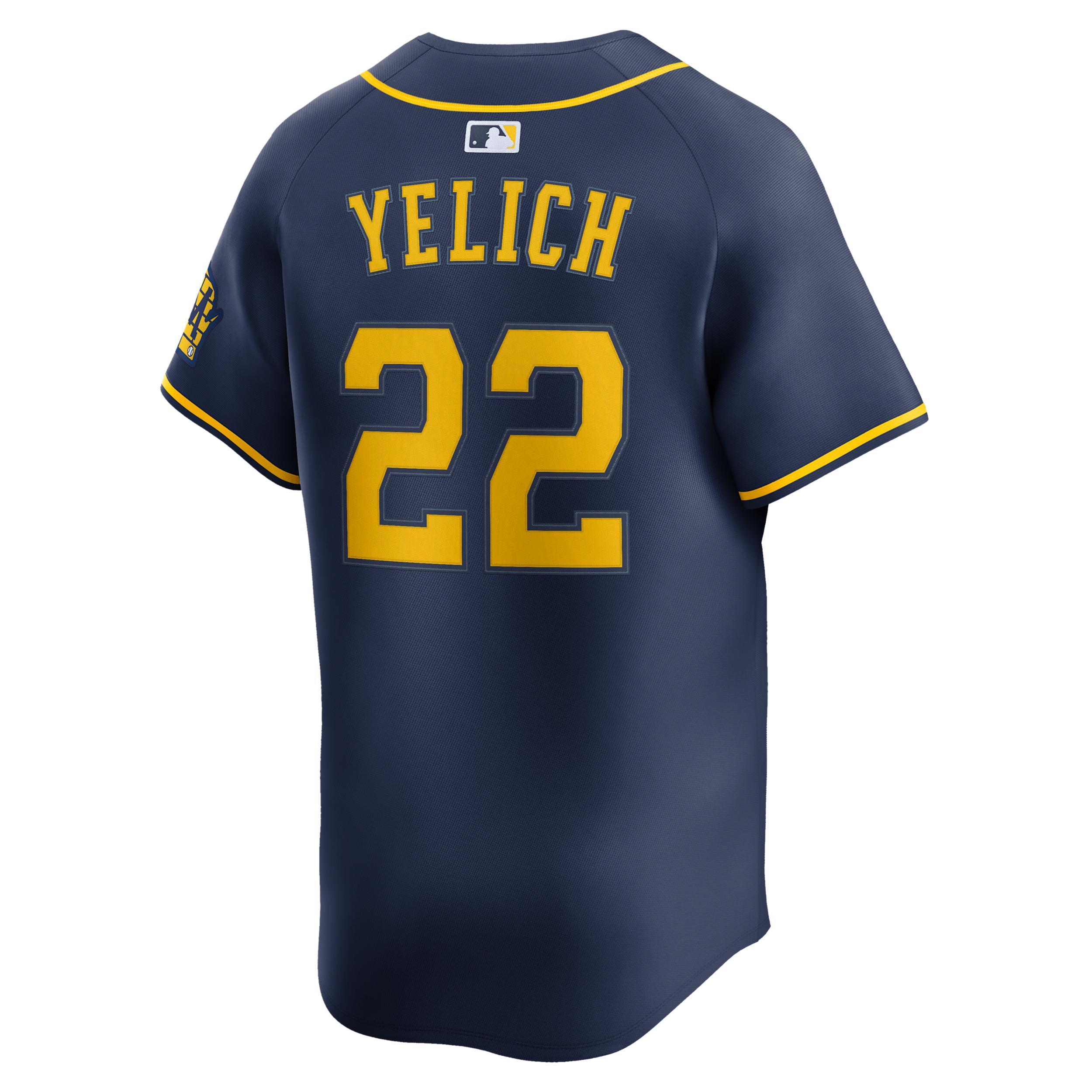 Christian Yelich Milwaukee Brewers Nike Mens Dri-FIT ADV MLB Limited Jersey | LM25MZA2MZ9-71B Product Image