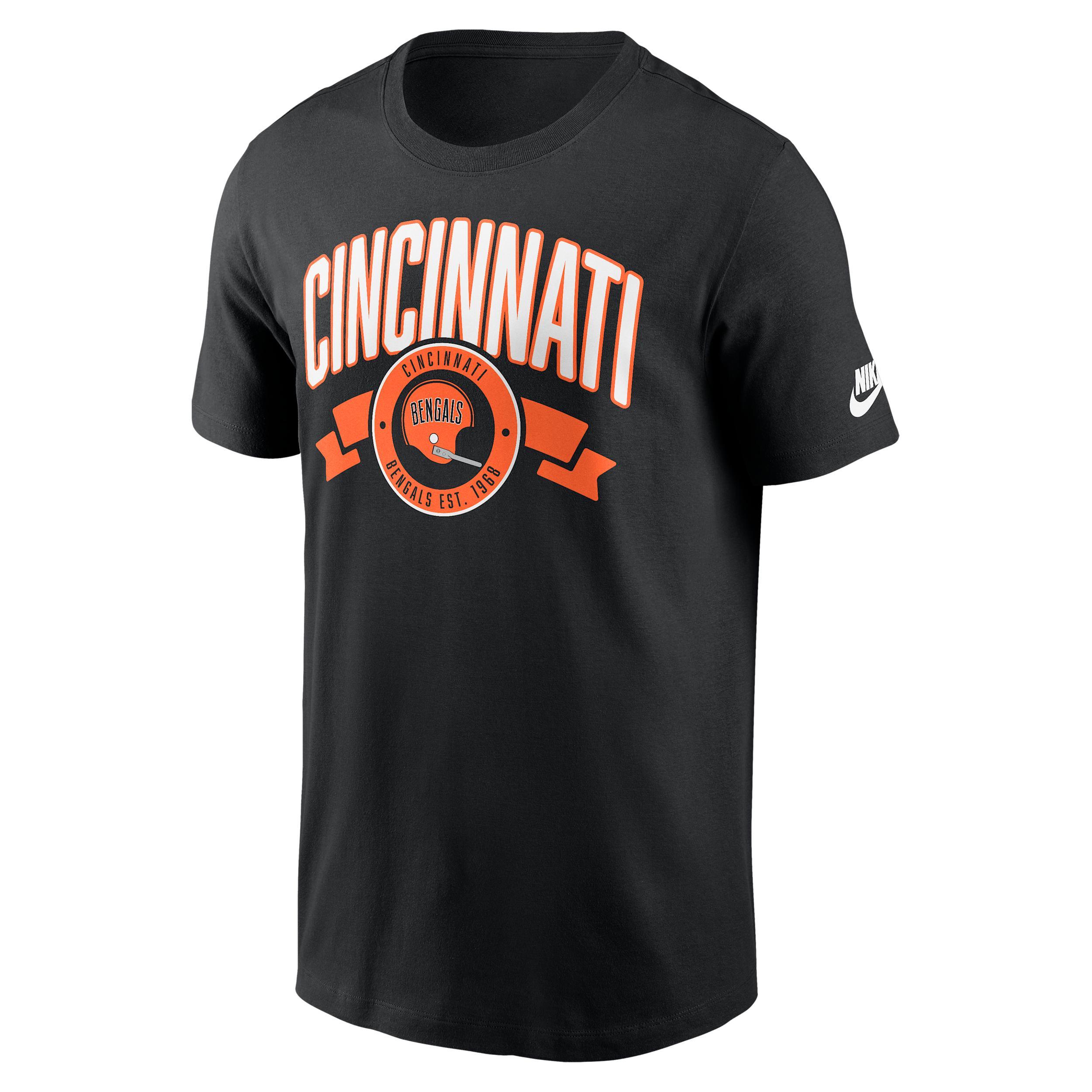 Cincinnati Bengals Rewind Front And Back Hit Essential Nike Mens NFL T-Shirt | N19900A8XV-93P Product Image