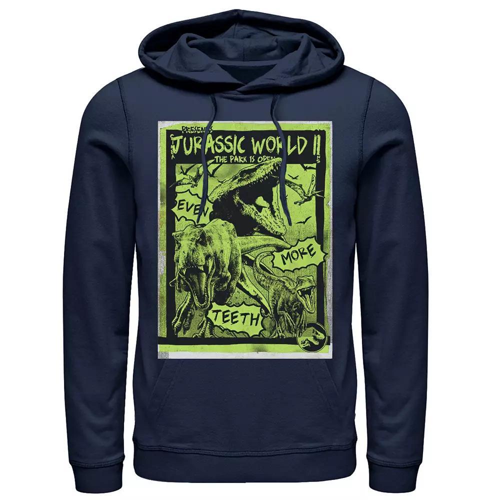Men's Jurassic World Two T-Rex Neon Green Poster Hoodie,  Product Image