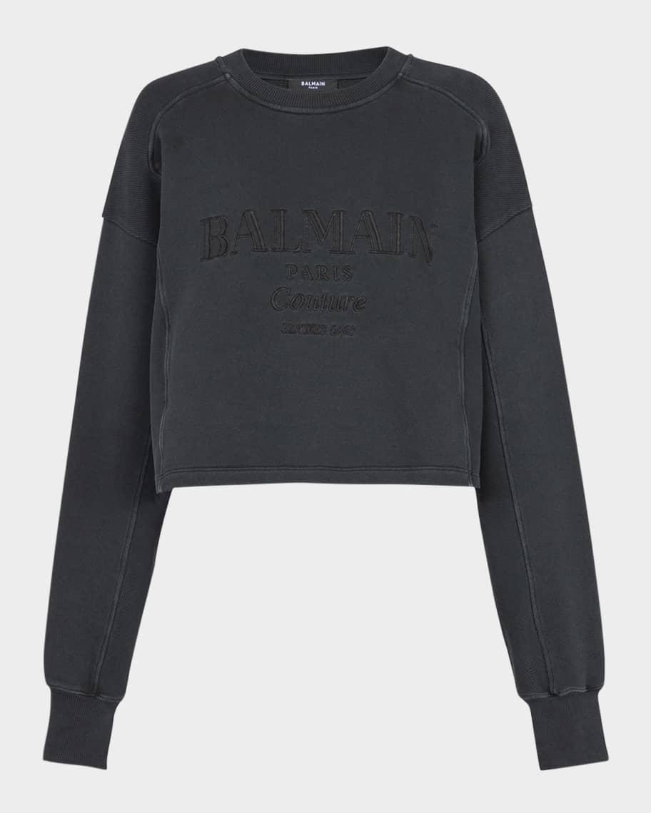 Logo Embroidered Crop Sweatshirt Product Image