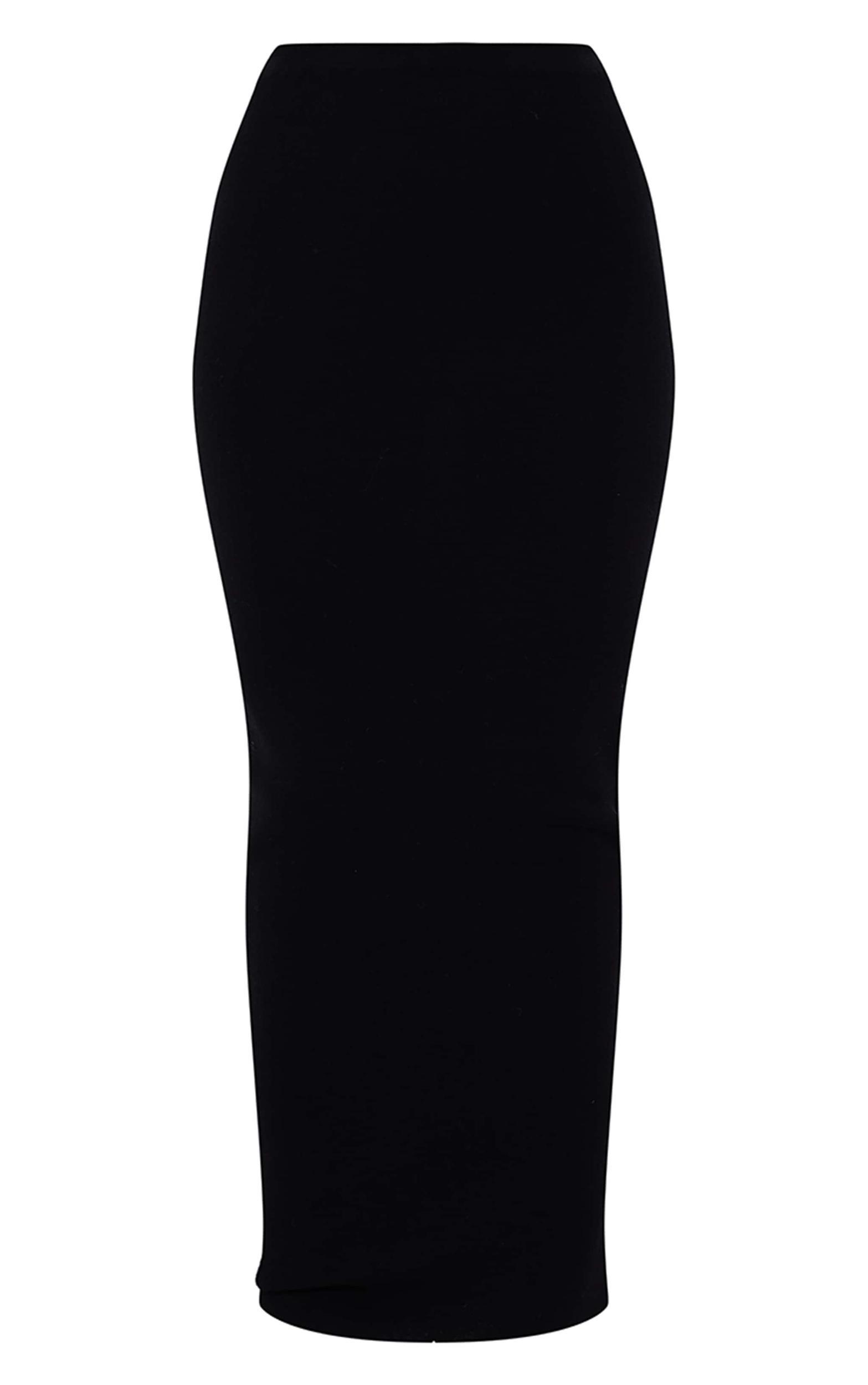 Black Fine Knit Maxi Skirt Product Image