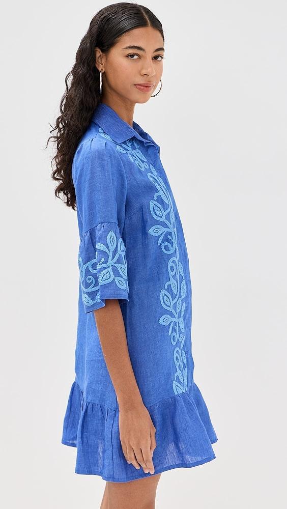 Temptation Positano Enza Embroidered Midi Dress | Shopbop Product Image