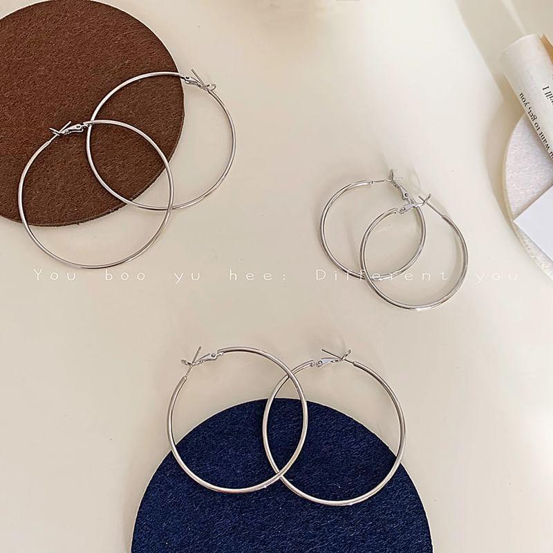 Polished Alloy Hoop Earring Product Image