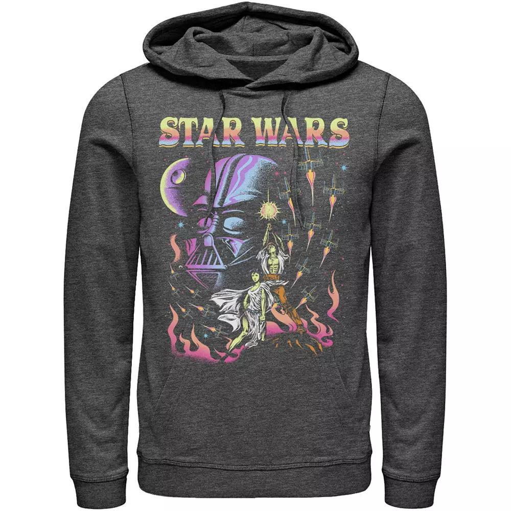 Men's Star Wars Retro Blacklight Colors Poster Hoodie,  Product Image