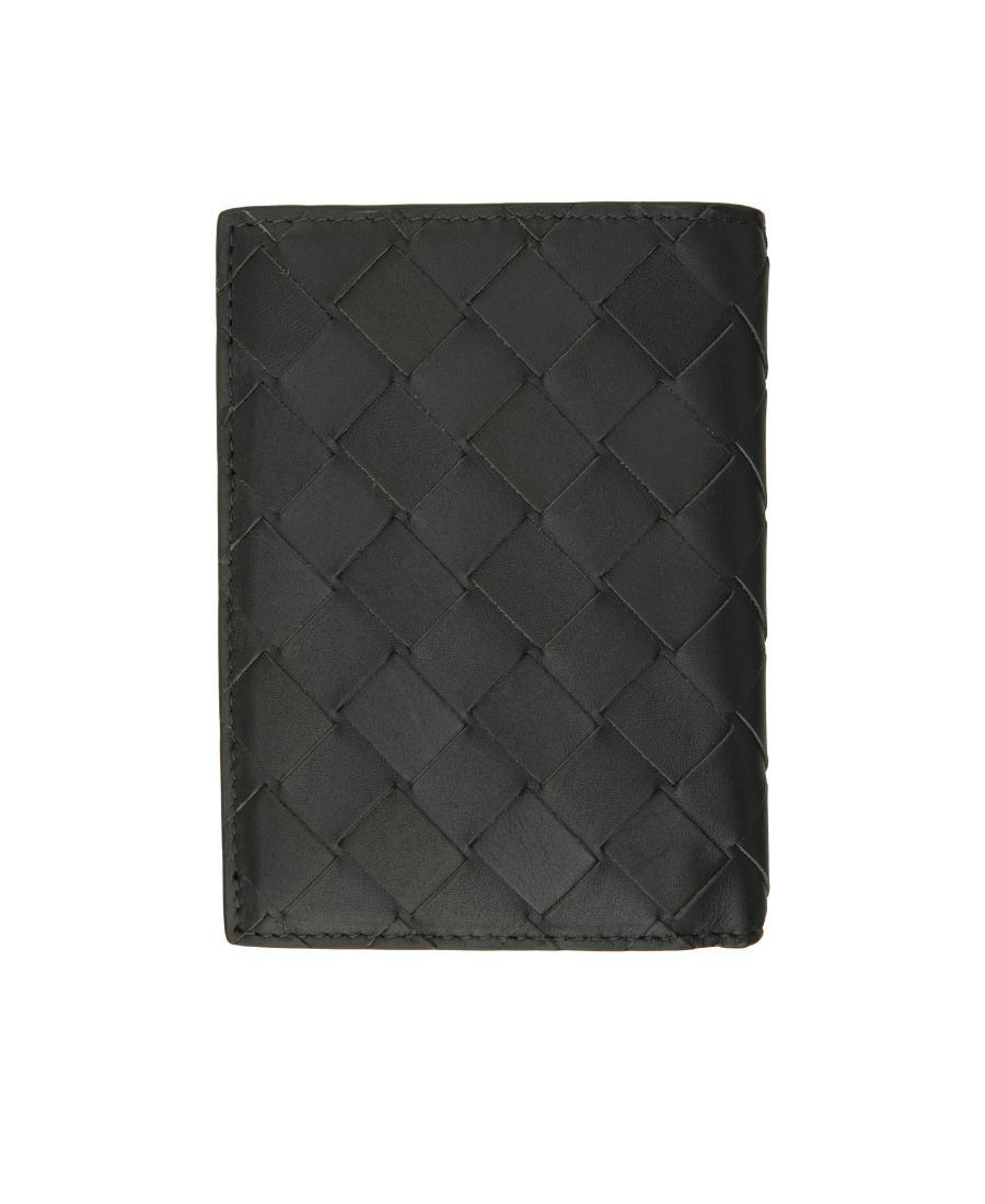 BOTTEGA VENETA Intrecciato Woven Double-folded Wallet In Green Product Image