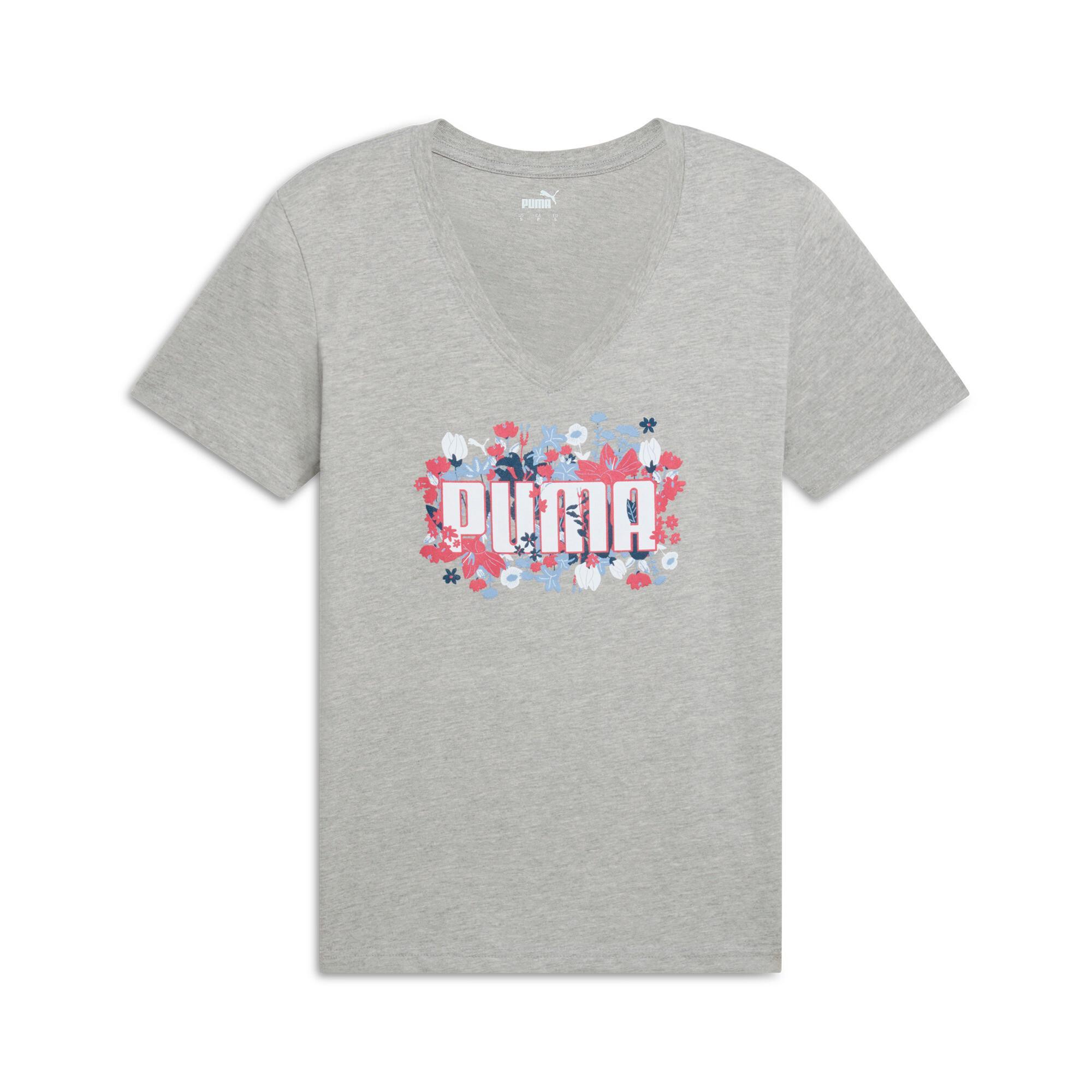 PUMA GRAPHICS Floral Women's T-Shirt in Grey Product Image