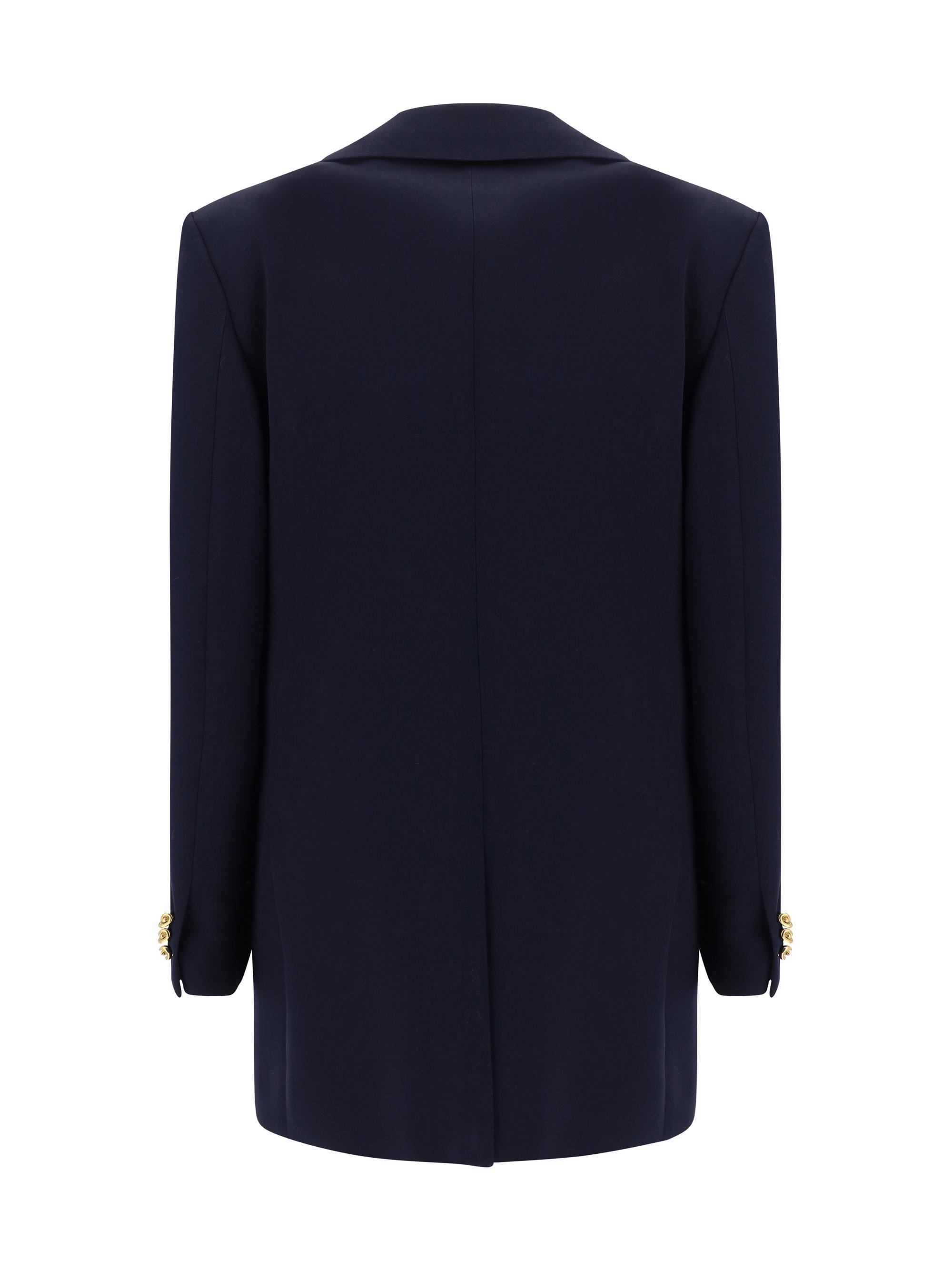 BOTTEGA VENETA Double Breasted Tailored Blazer In Blue Product Image