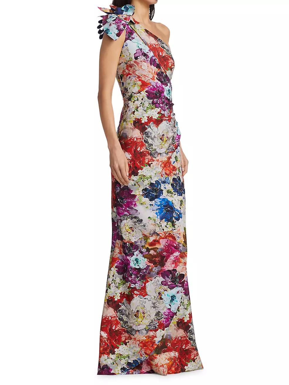 Gosia Floral One-Shoulder Gown Product Image