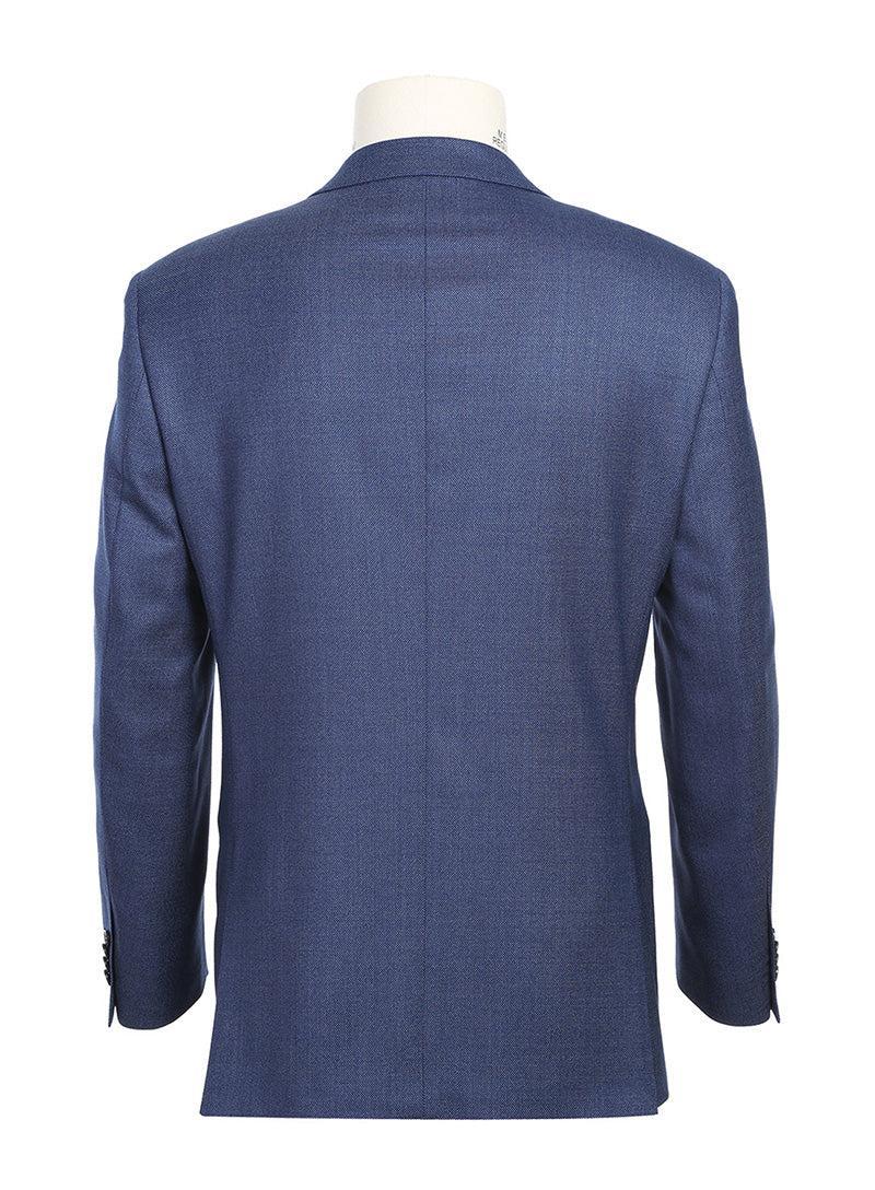 Classic Regular Fit 2 Piece Wool Dress Suit in Blue Product Image