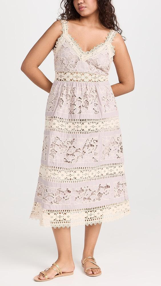 Sea Joah Embroidery Sleeveless Midi Dress | Shopbop Product Image