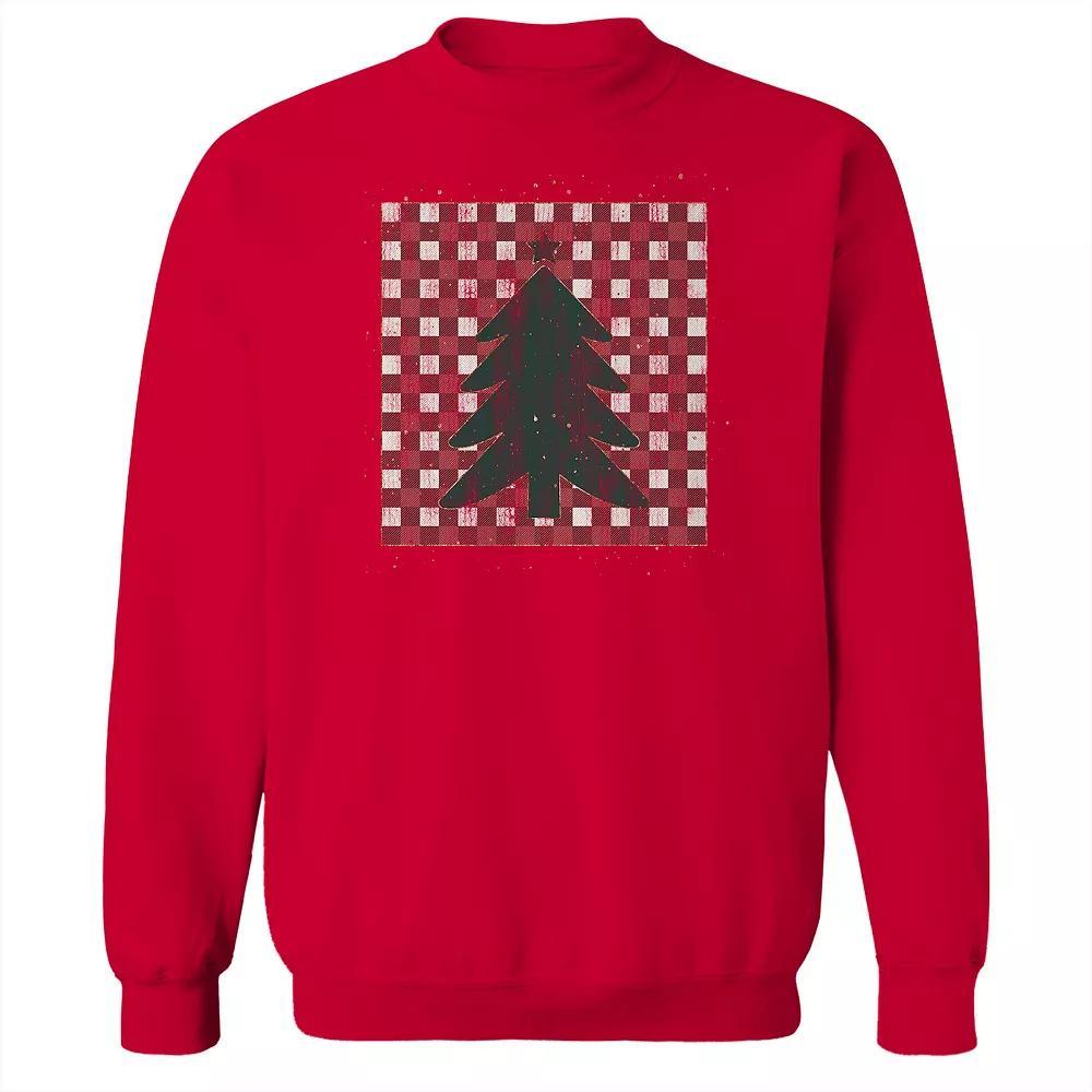 Men's Christmas Tree Fleece Sweatshirt, Adult Unisex,  Product Image