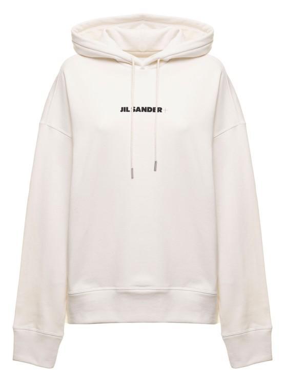 JIL SANDER Cotton Sweatshirt With Logo Print In Gray Product Image