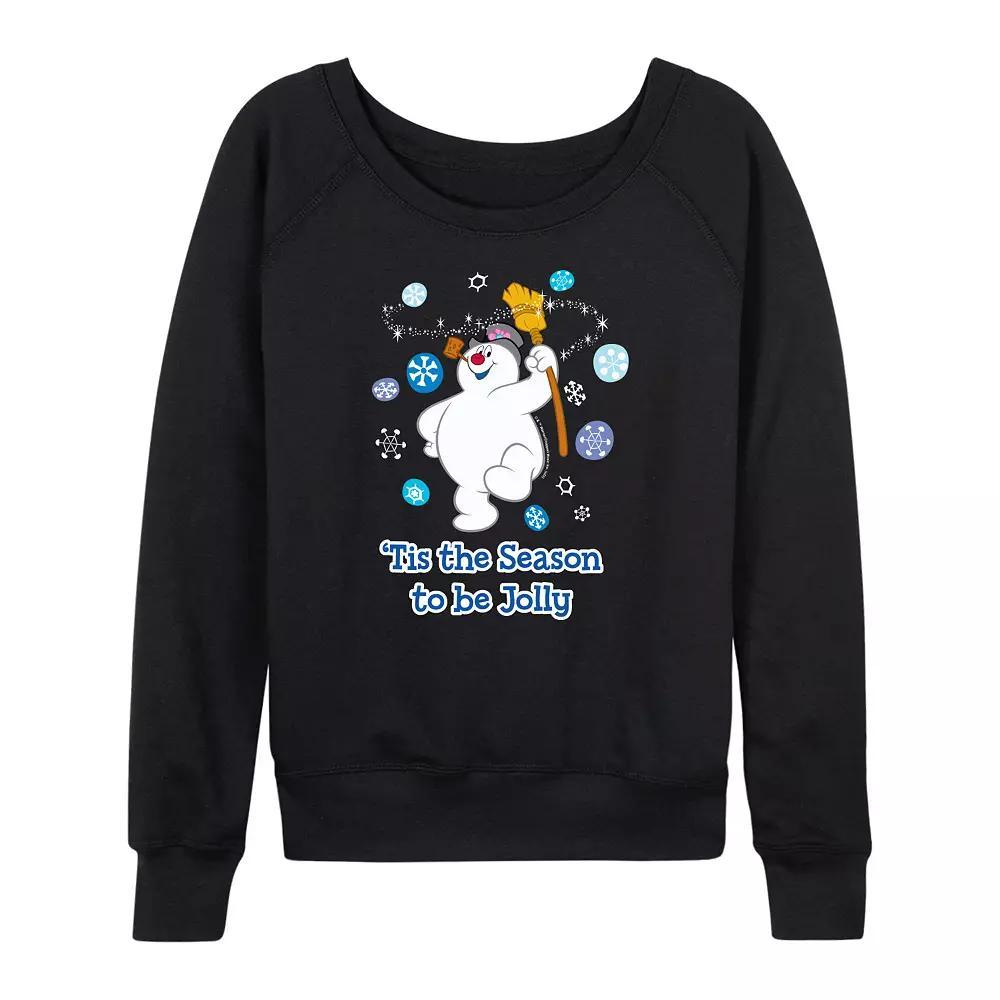 Women's Frosty The Snowman Be Jolly French Terry Long Sleeve Tee,  Product Image