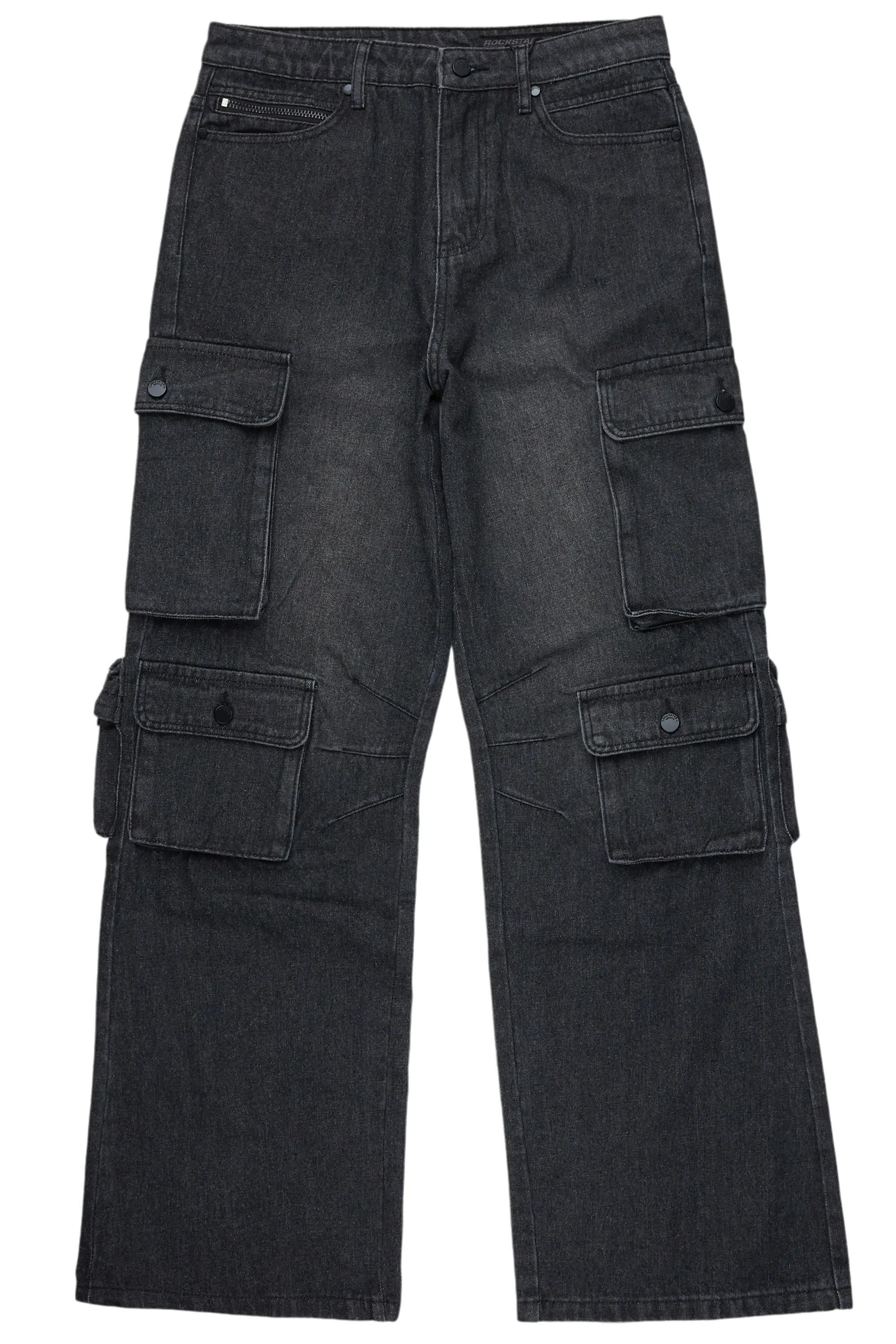 Cortie Black Baggy Fit Jean Male Product Image