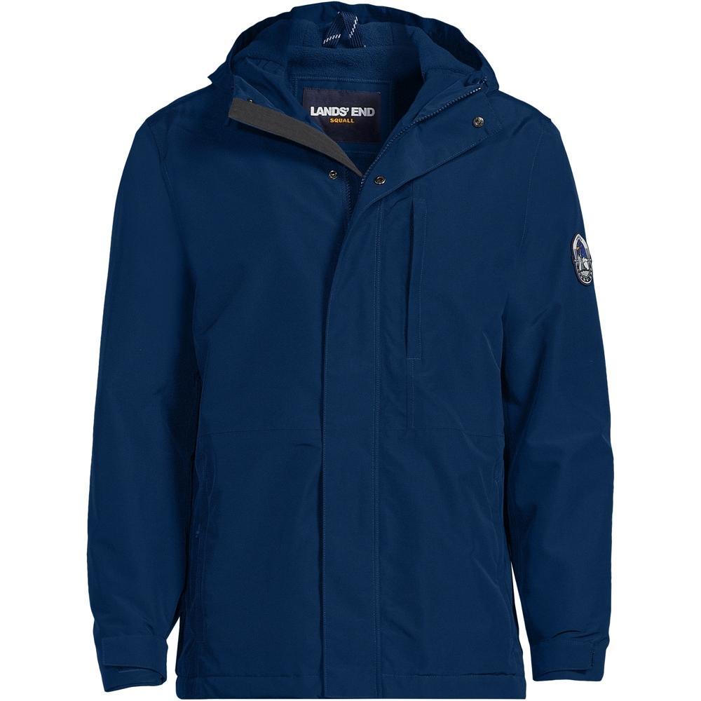 Mens Lands End Squall Waterproof Insulated Winter Jacket Deep Blue Product Image