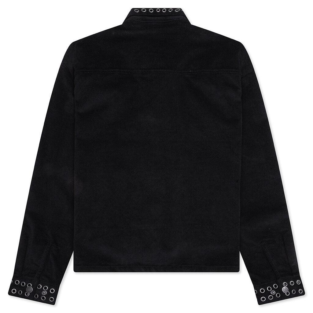 Brushed 1/4 Zip Jacket - Black Male Product Image