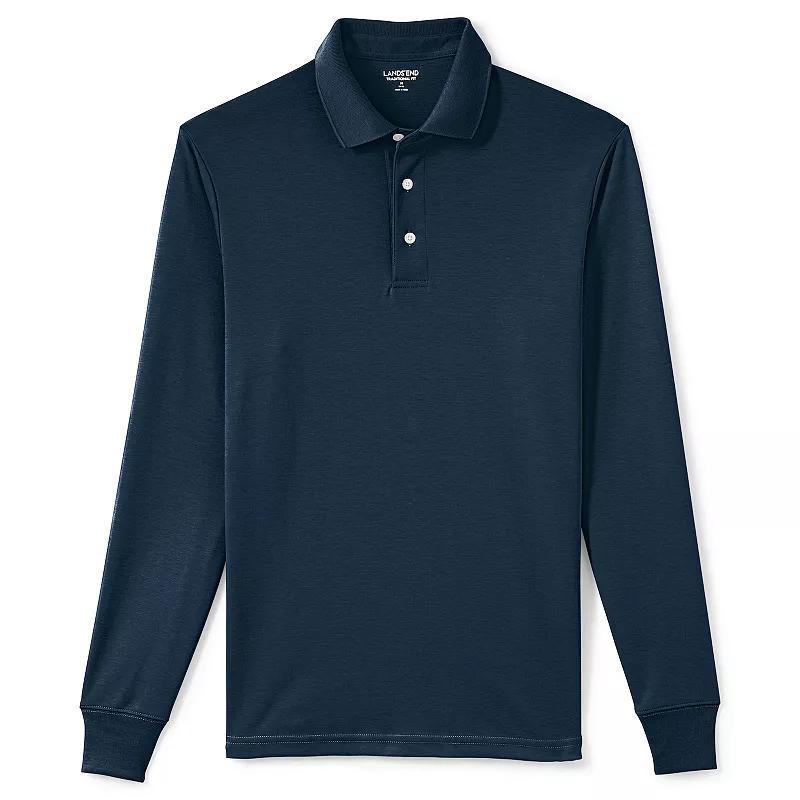 Big & Tall Lands End Classic-Fit Supima Interlock Polo, Mens Radiant Blue Product Image