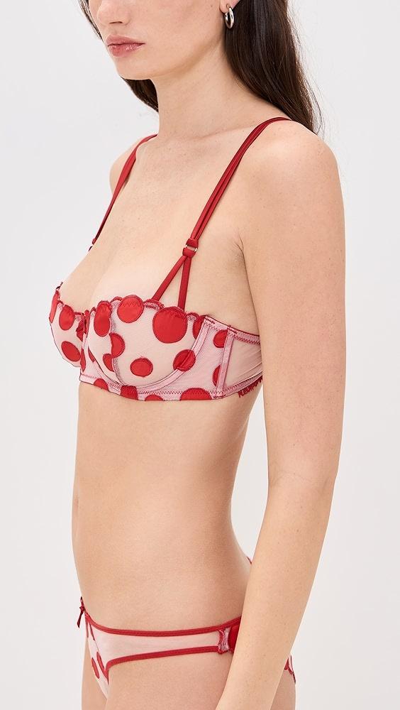 Fleur du Mal Polka Dot Embroidery Balconette | Shopbop Product Image