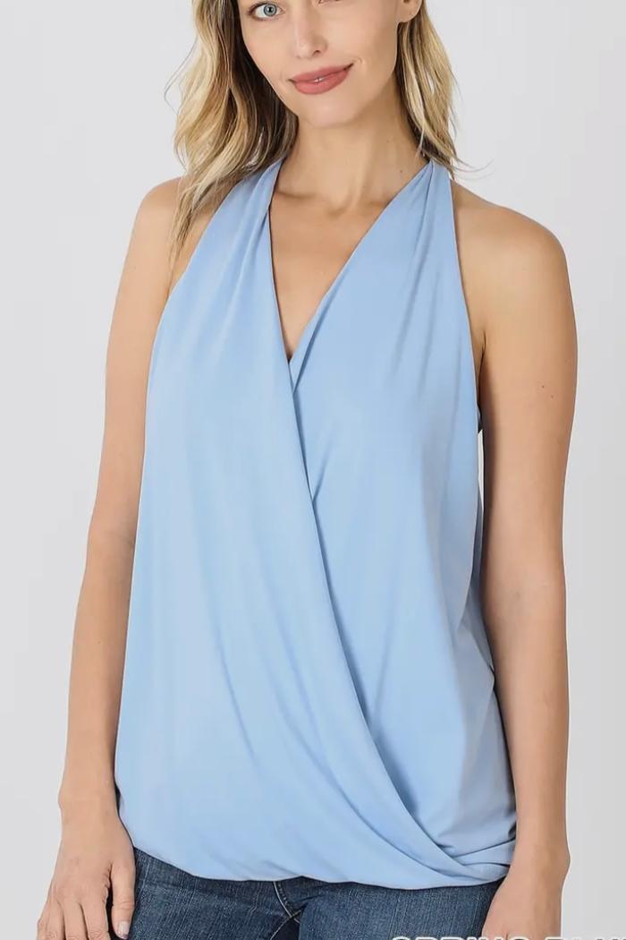 Surplice Sleeveless Top Product Image