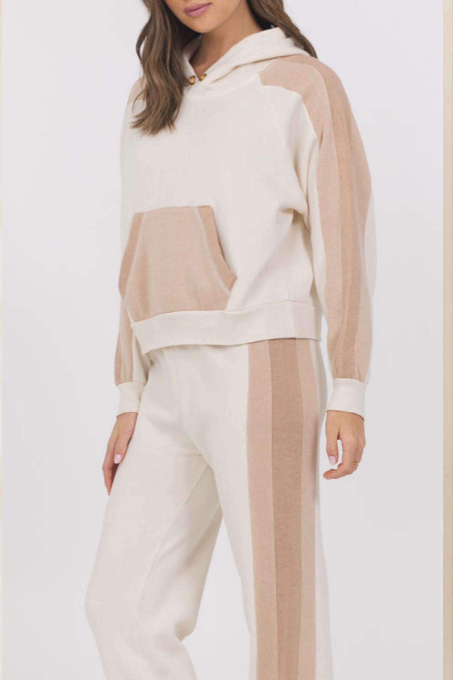 Color Block Fleece Jogger Set Product Image