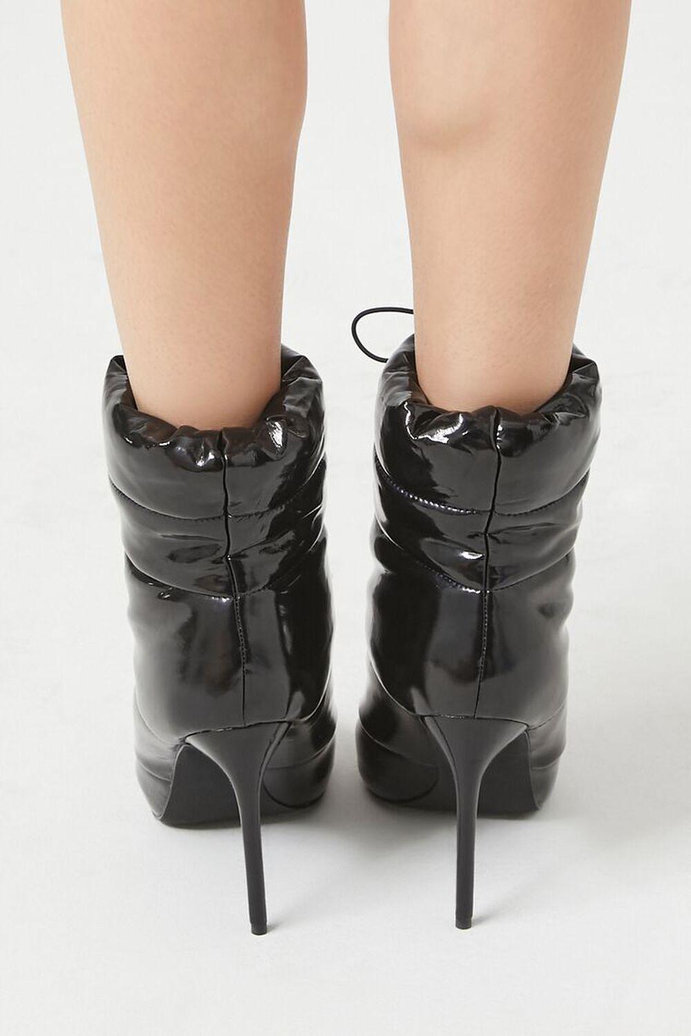 Quilted Faux Patent Leather Booties | Forever 21 Product Image