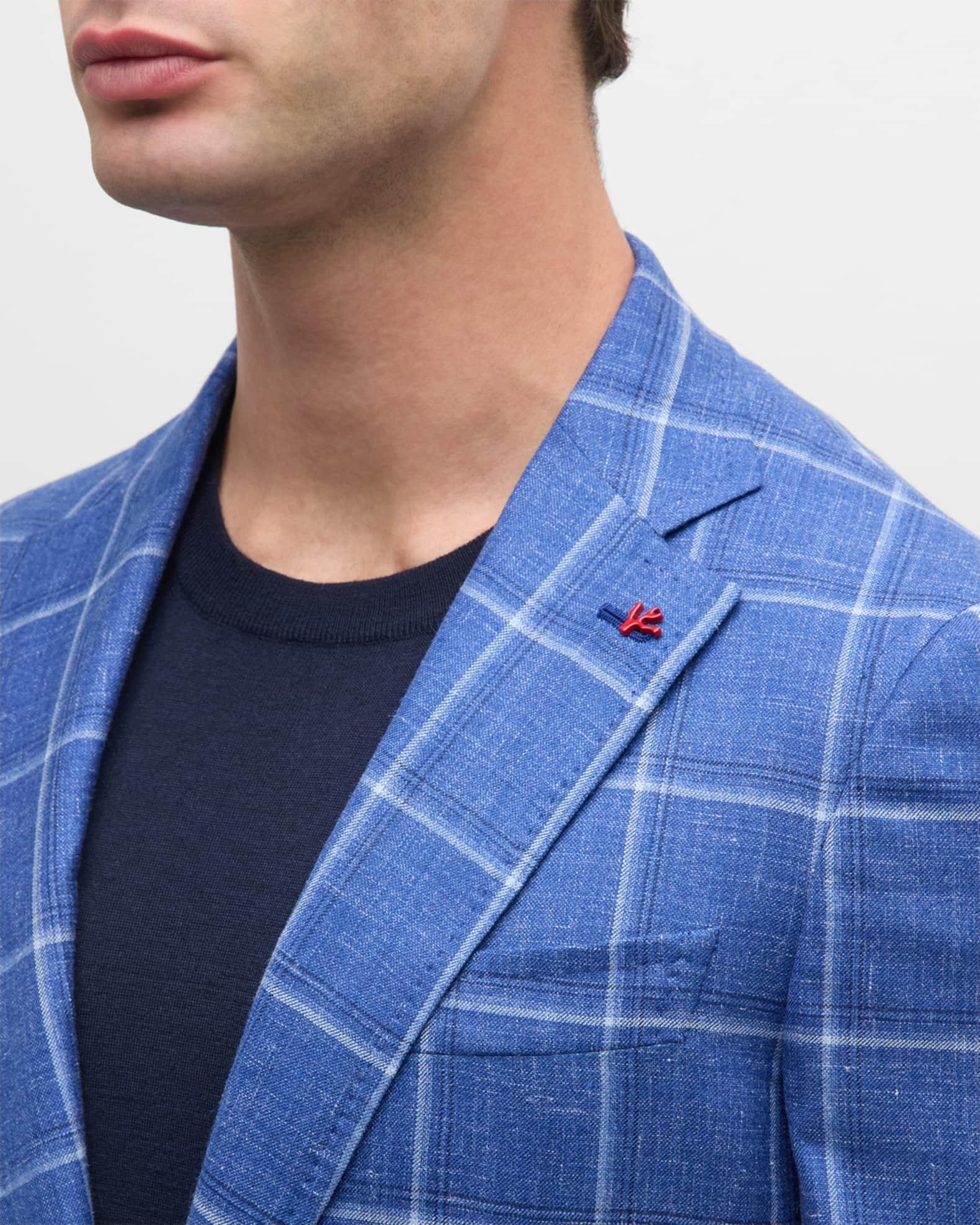 Men's Plaid Cashmere-Blend Sport Coat Product Image