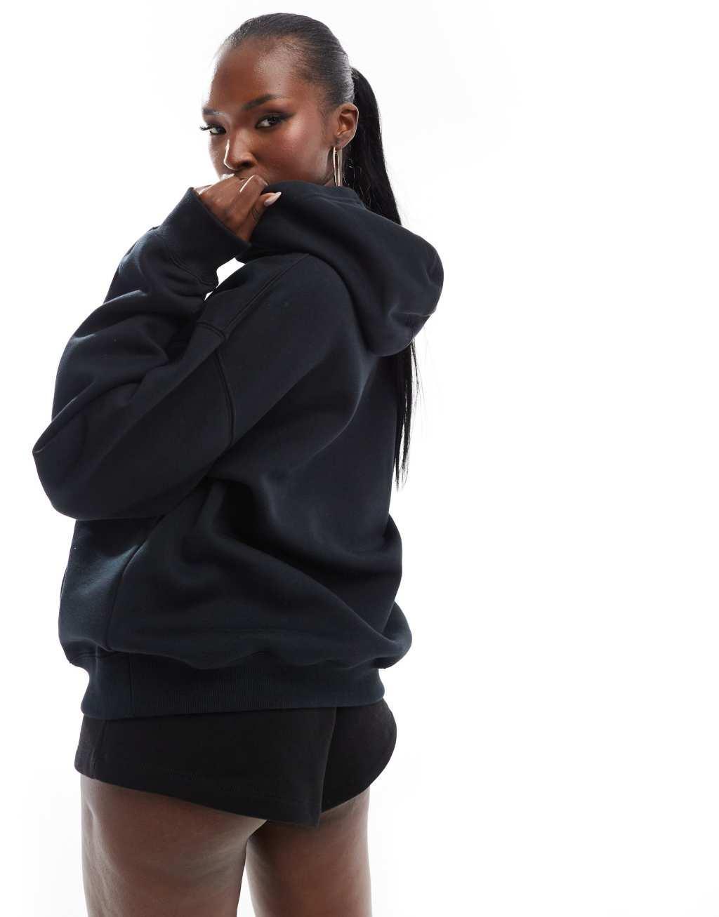 Jordan Brooklyn fleece hoodie in black Product Image