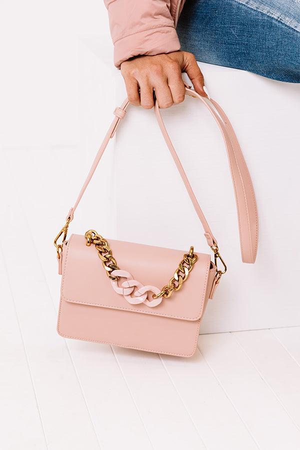 Wine Date Faux Leather Crossbody In Pink Product Image