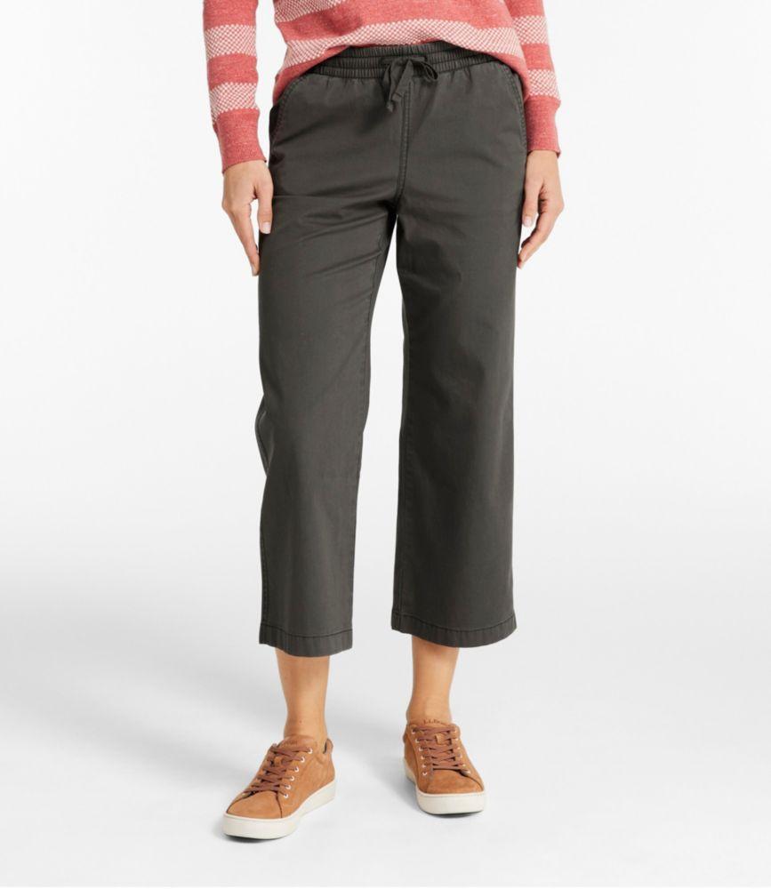 
                            
                                
                                    
                                
                            Women's Lakewashed Pull-on Chinos, Mid-Rise Wide-Leg Crop
                         Product Image