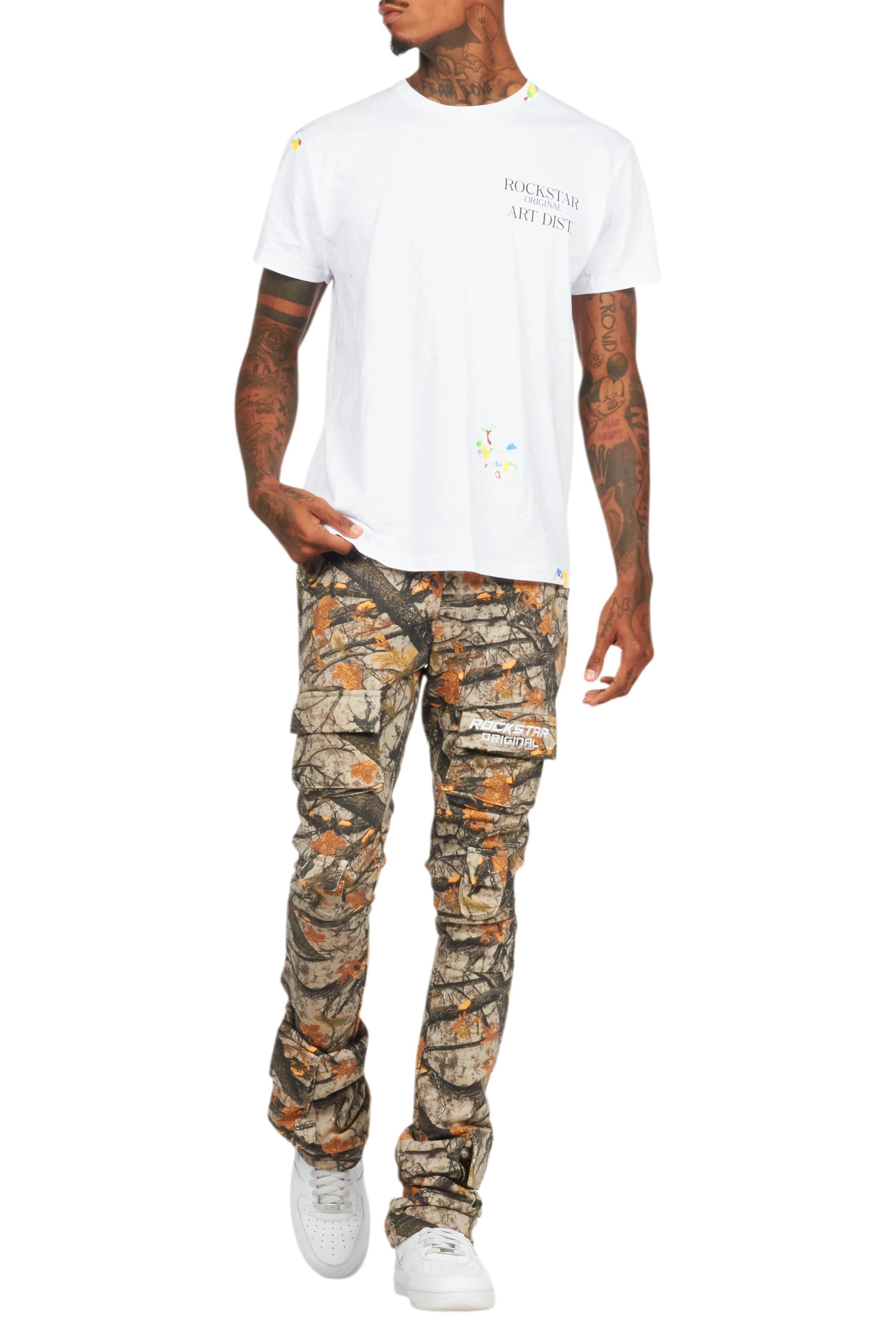 Connor Tree Camo Stacked Flare Track Pant Male Product Image