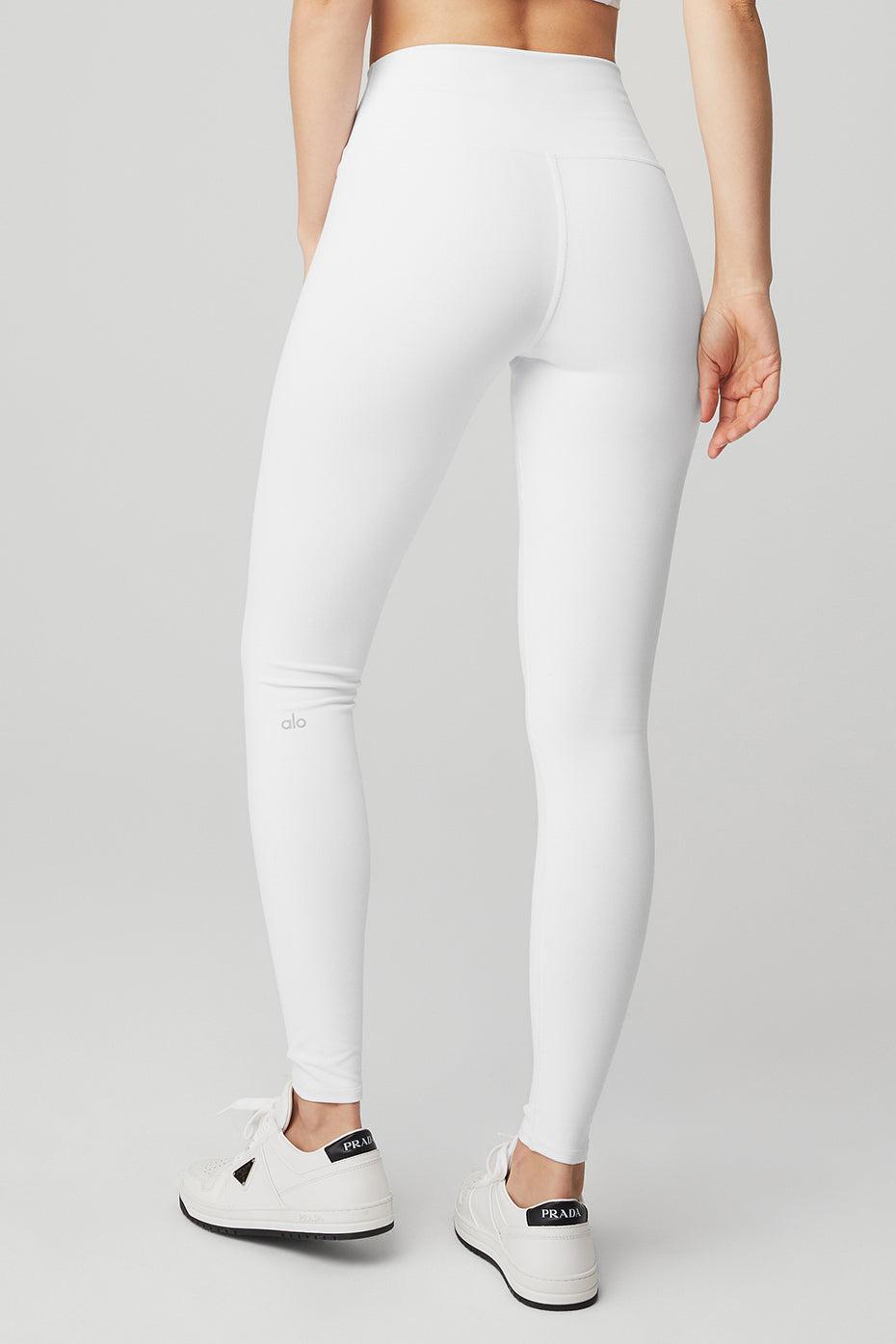 High-Waist Airbrush Legging - White Product Image