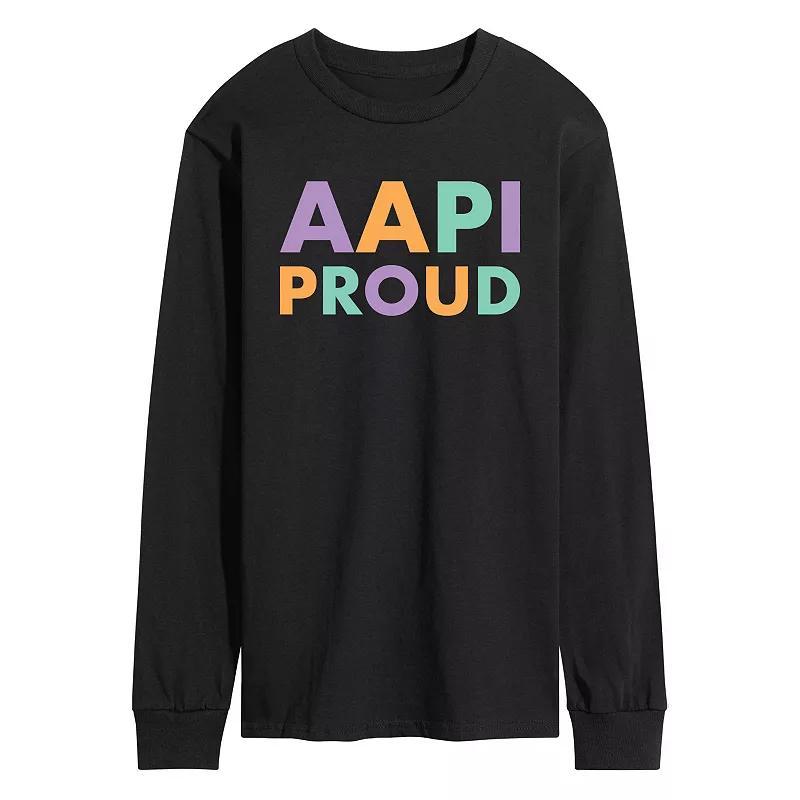 Men's AAPI Proud Long Sleeve Graphic Tee, Size: Large, Black Product Image