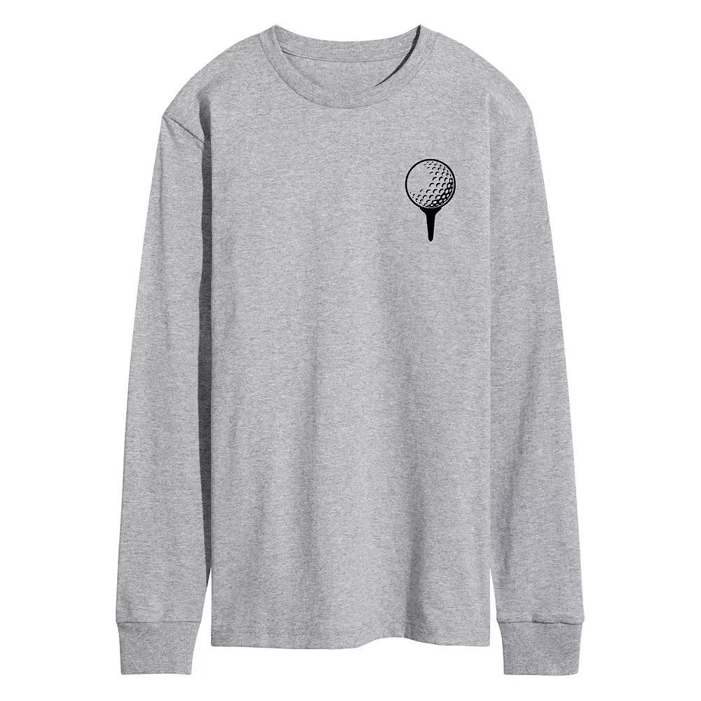 Men's Golf Ball on Tee Long Sleeve Graphic Tee,  Product Image