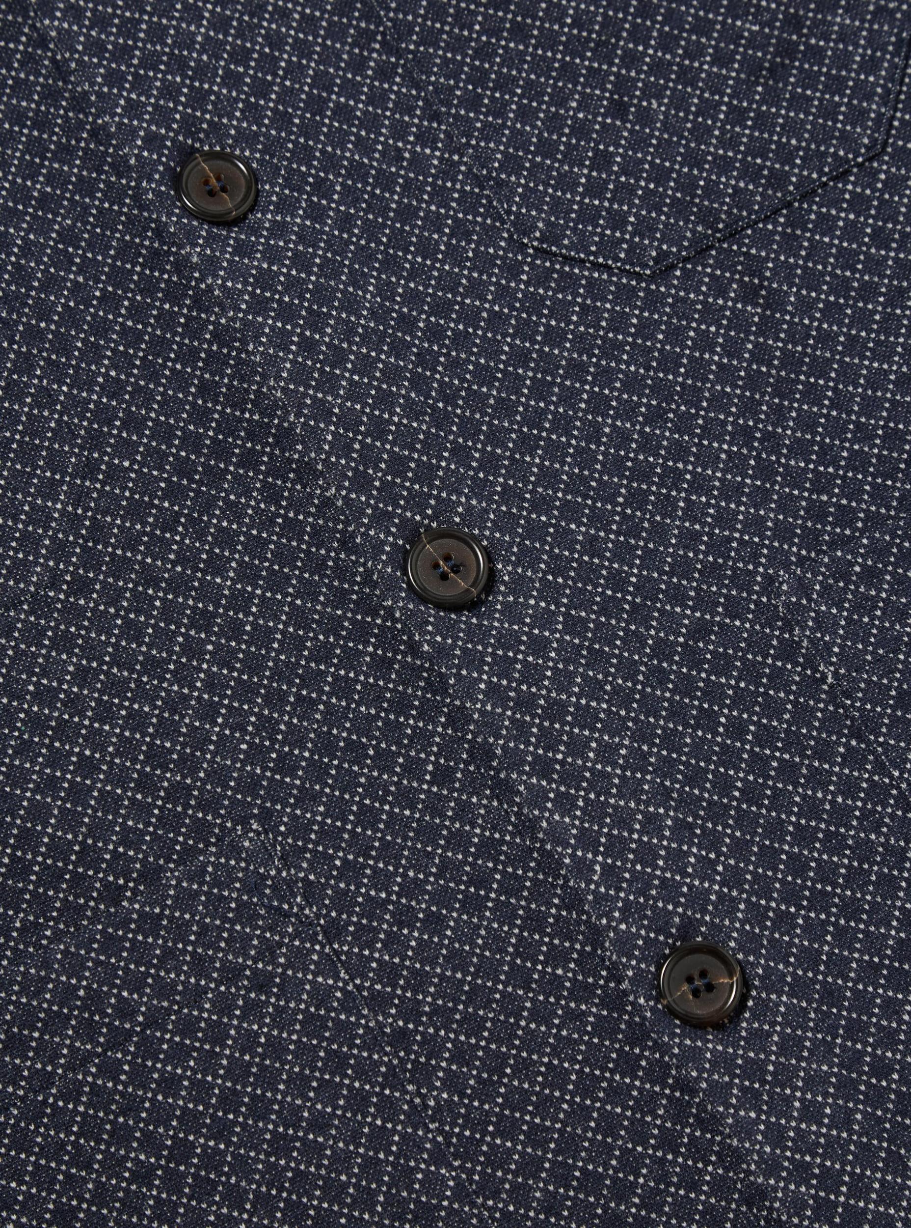 Navy Cotton Mix Fleece Cardigan Product Image