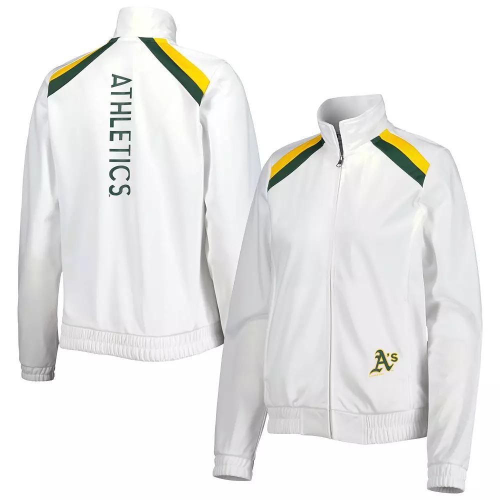Women's G-III 4Her by Carl Banks White Oakland Athletics Red Flag Full-Zip Track Jacket, Size: Large Product Image