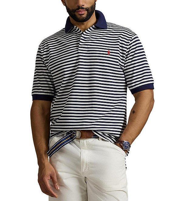 Polo Ralph Lauren Big & Tall Classic Fit Stripe Mesh Short Sleeve Polo Shirt Product Image