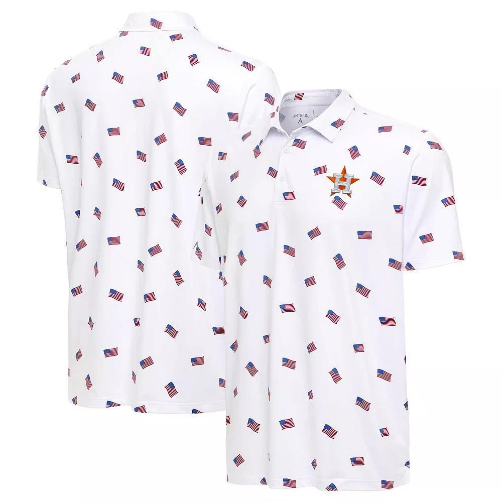 Men's Antigua White Houston Astros Americana Polo,  Product Image