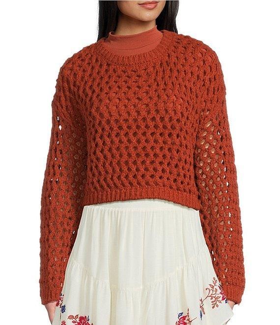 C&V Chelsea & Violet Open Knit Sweater Product Image