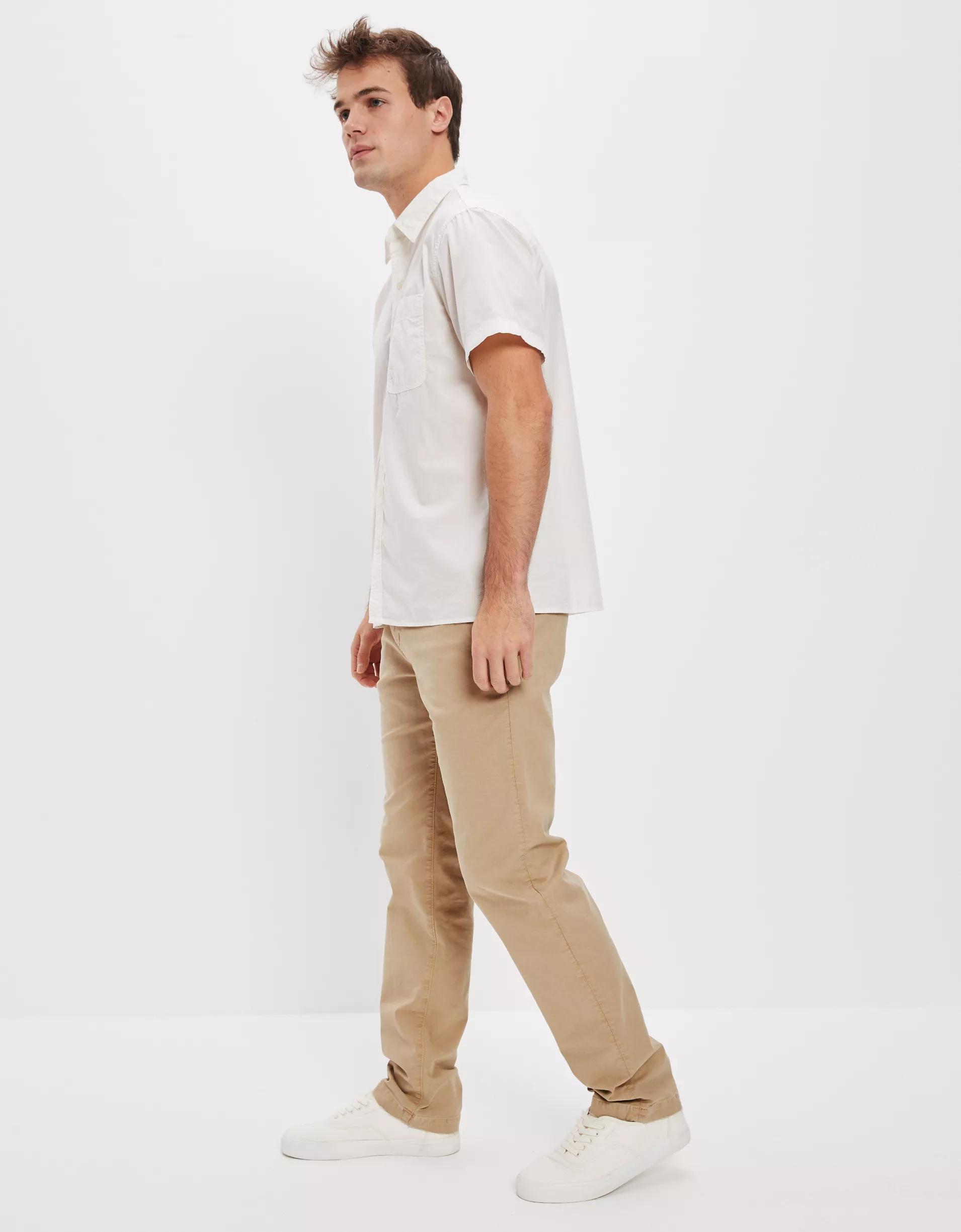 AE Flex Athletic Straight Lived-In Khaki Pant Product Image