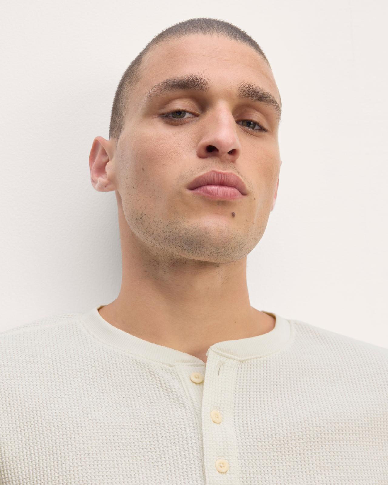 The Waffle Long-Sleeve Henley Product Image