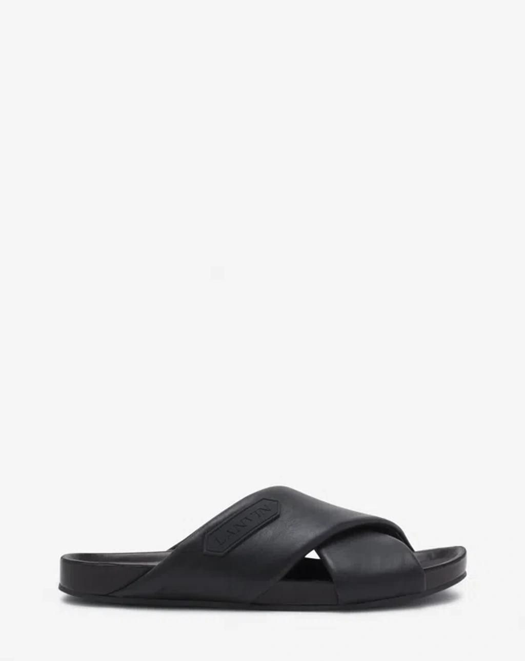 LANVIN Tinkle Leather Sandals In Black Product Image