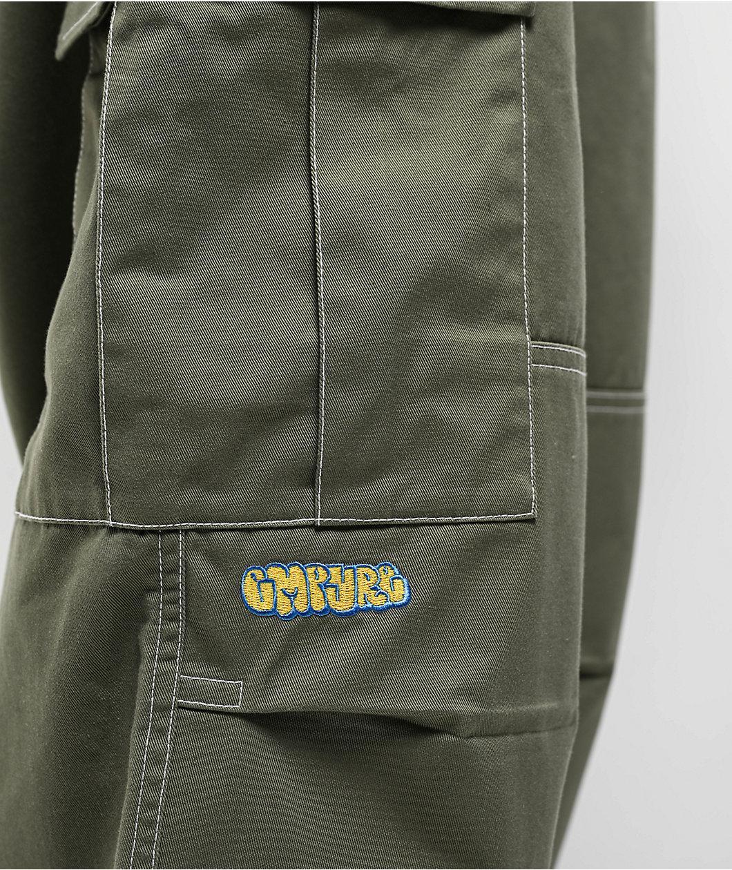 Empyre Contrast Olive Ultra Loose Cargo Skate Pants Product Image