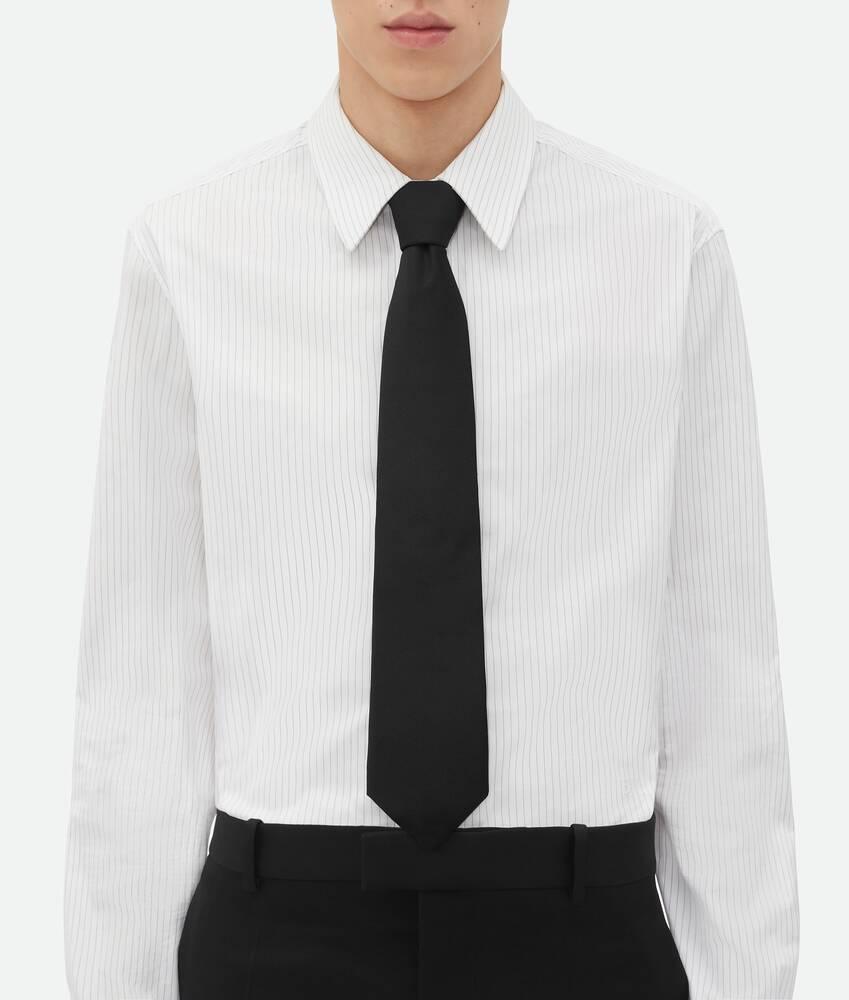 Men's Silk Twill Tie in Black Product Image