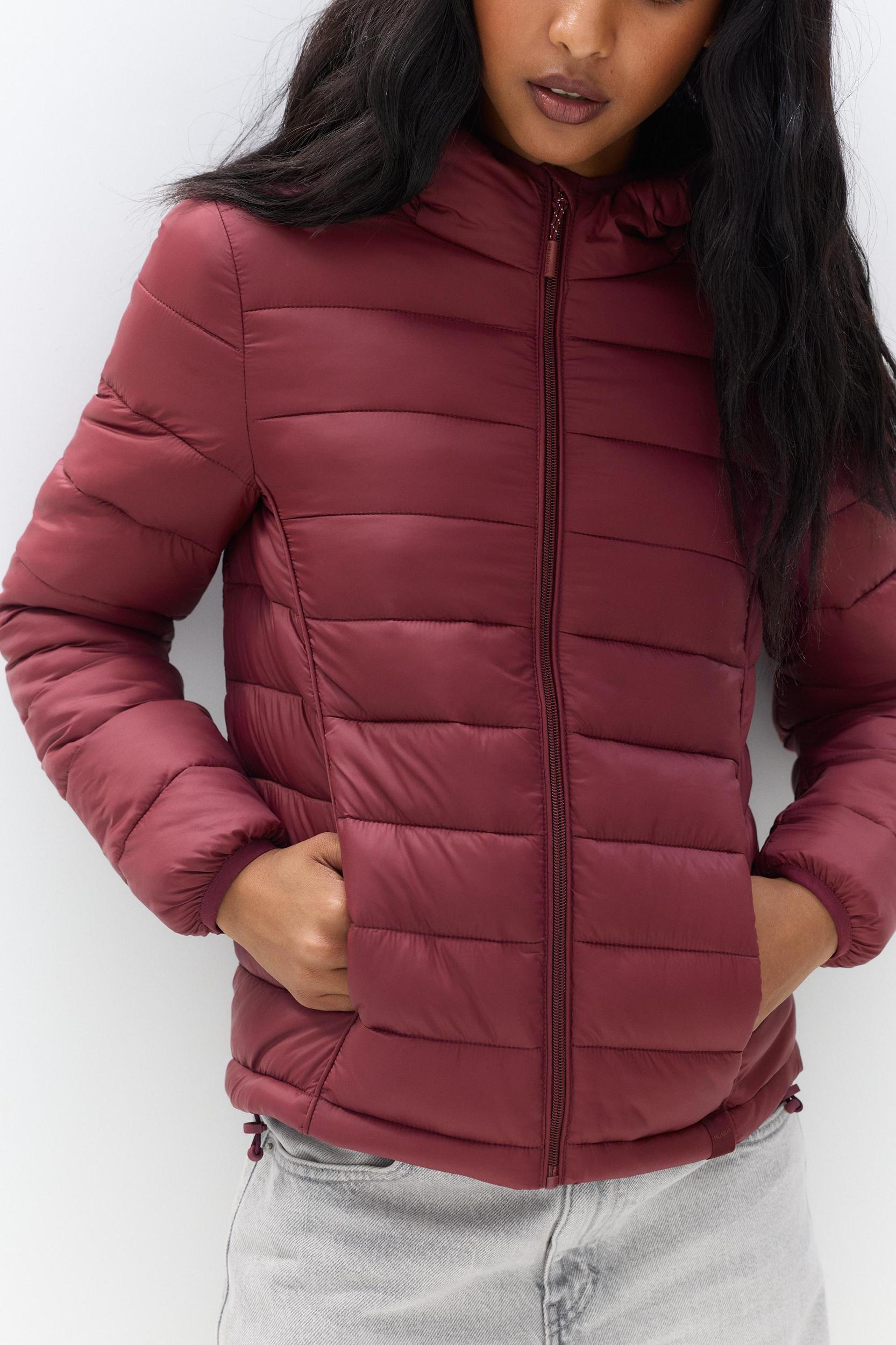 Lightweight puffer jacket with hood Product Image