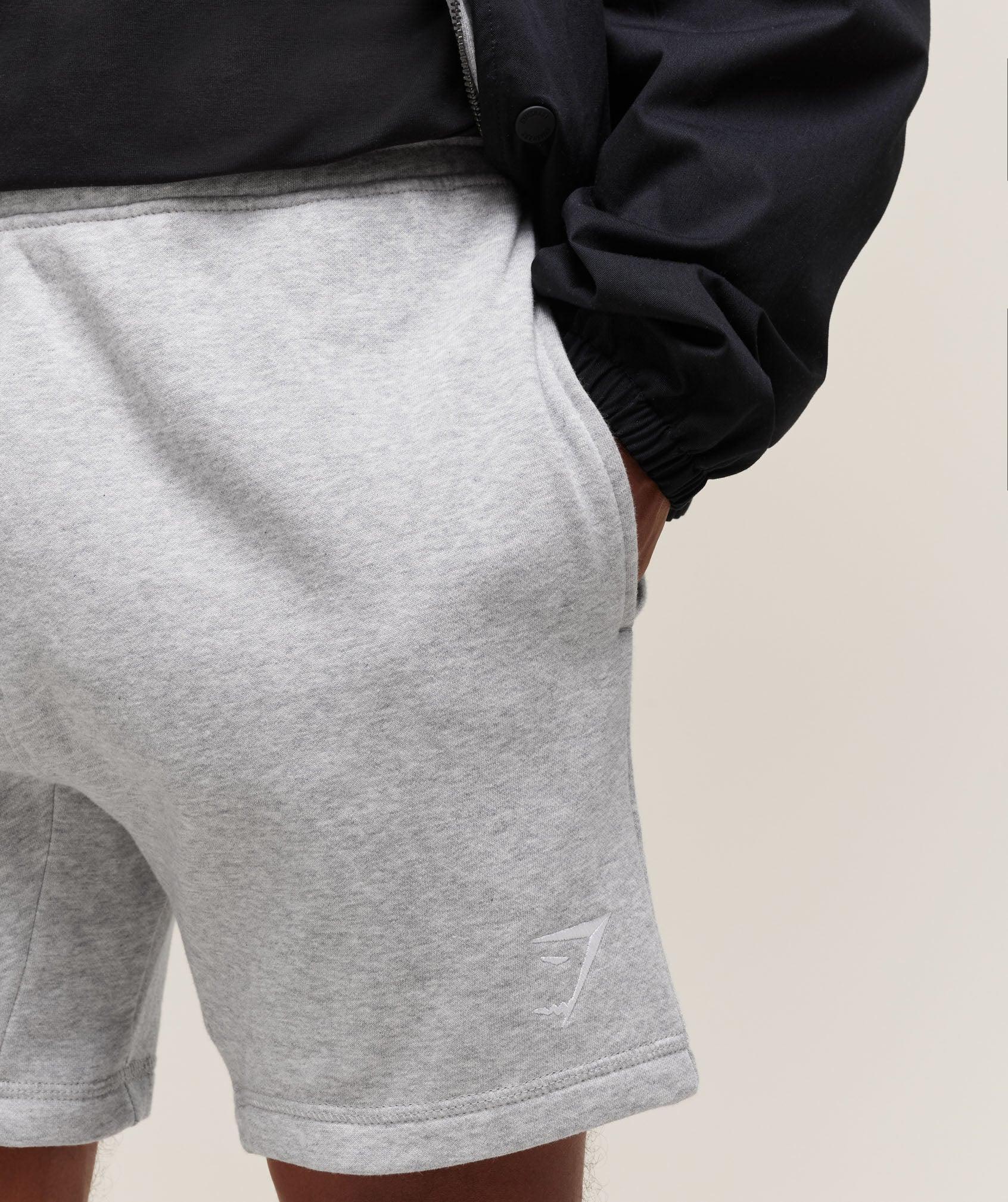 Gymshark Crest 7" Shorts - Light Grey Marl Male Product Image