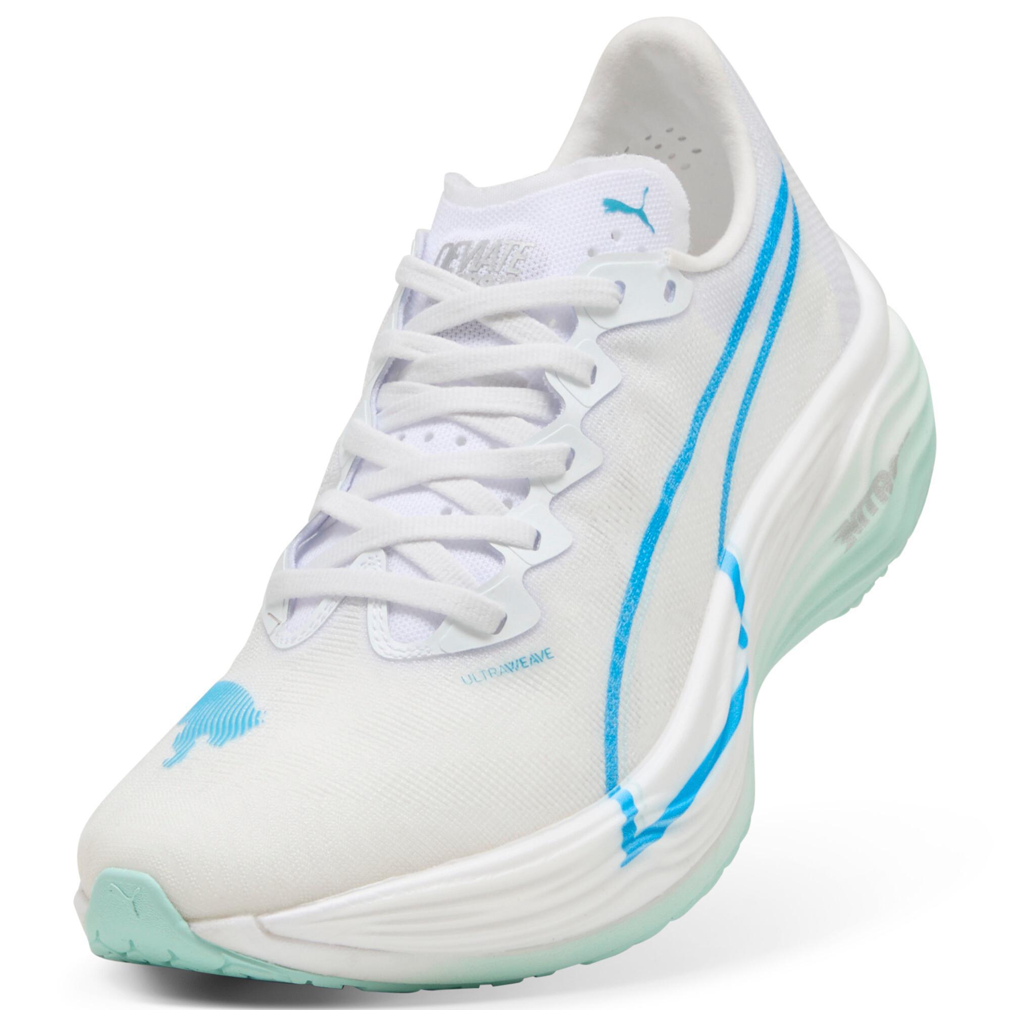 PUMA Deviate NITROâ¢ Elite 3 Women's Running Shoes in White/Speed Blue Product Image